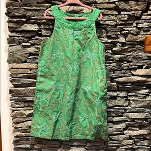 New- Green Palm Tree and Flamingo Kids Dress with Pockets!!!